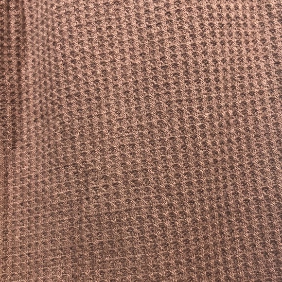 Aerie Waffle Joggers Women's S/P chocolate brown sweat pants thermal EUC - Picture 8 of 15